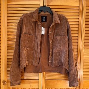 cotton on cropped cord shacket